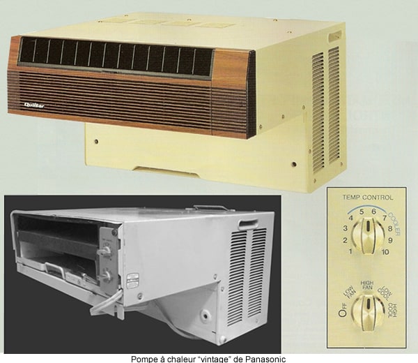 vieux modèle pompe a chaleur Panasonic quazar 1992